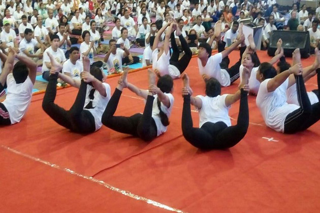 Performance of Yoga Asanas by students in Bangladesh