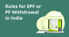 EPF withdrawal rules for partial withdrawal without the employer signature